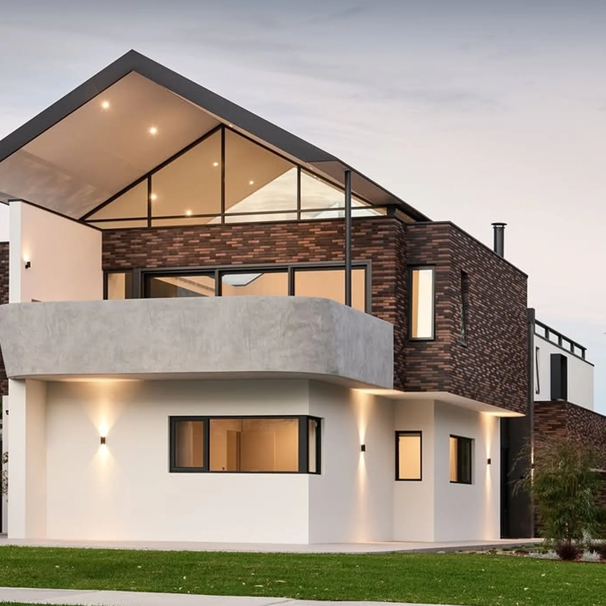 modern home exterior in daylight